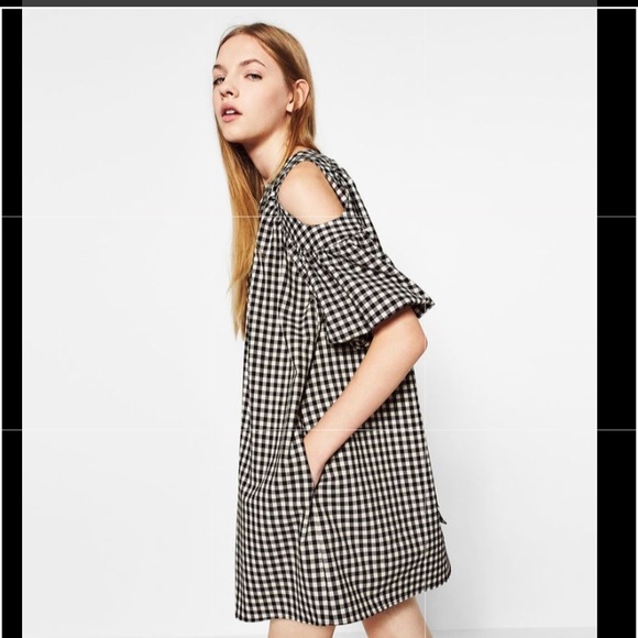 zara gingham dress